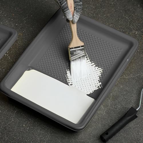 Bates- Paint Tray Liner, 9 Inch, 10 pcs, Grey Paint Pans Trays, Plastic Paint Tray, Roller Tray Liners - color: Gray, size: 10 Pack 9 Inch