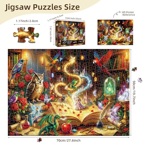 Magic Book Puzzles for Adults 1000 Pieces - color: The Magic Book of Wonders