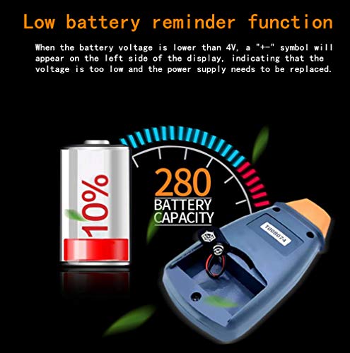 Digital Laser Tachometer Gauge 2.5-99,999RPM, AIOMEST RPM Meter Non-Contact - color: orange