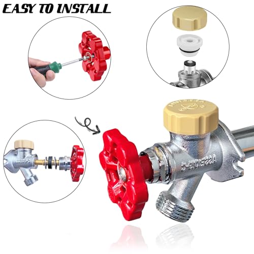 Universal Outdoor Faucet Repair Kit, Anti-Siphon Frostproof Faucet Valve Hose Faucet Fitting Repair Kit for VACVBKX1B Vacuum Breaker, Metal Handle - style: 1 Set Outdoor Faucet Repair Kit