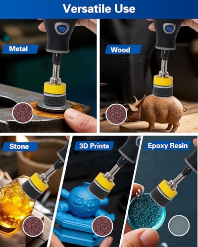 1 Inch Sanding Discs and Drums for Dremel Rotary Tool Accessories, Hook and Loop Sandpaper for Drill Sanding Bits Attachment, Resin Polishing Kit Pads 60-10000 Grit for Wood Metal Craft Making Jewelry