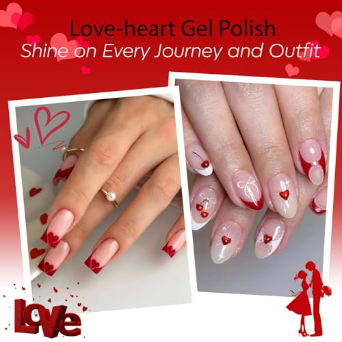 modelones French Tip Gel Nail Polish, 2Pcs 15ML Red Jelly Nude - color: A1-Rosy Affair