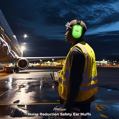 ProCase Hearing Protection Ear Muffs SNR 33dB, Noise Cancelling Headphones - color: 1 - Luminous