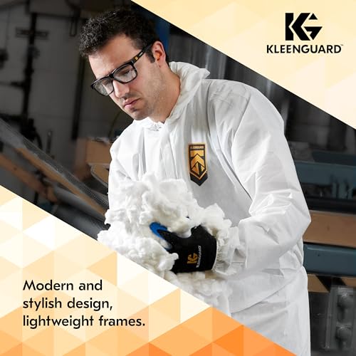 Kleenguard™ V30 Maverick™ Safety Glasses (56567), Clear Lenses with KleenVision™ Anti-Fog coating, Black Frame, Carrying Case, Eyewear for Men and Women - color: Black Frame/Clear Lenses