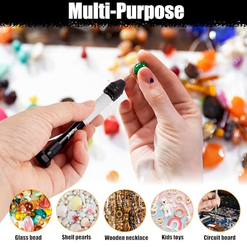 Mulwark Precision Pin Vise Hand Drill Set 25 Pcs - Premium stocking stuffers - Manual Small Drill Set with HSS Micro Twist Bits for Jewelry, Wood, Plastic, and More - Mini Hand Drill for Crafts