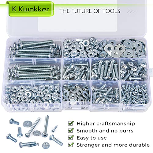 651Pcs #8-32#6-32#2-1/2 Machine Screw Phillips Pan Head Set Screws Assorted Nuts and Bolts and Washers, Cabinet Door and Drawer Screws - size: G. #8-32#6-32#2-1/2