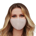 Washable Face Mask with Adjustable Ear Loops & Nose Wire - 3 Layers, Made in USA - color: Solid - Tan
