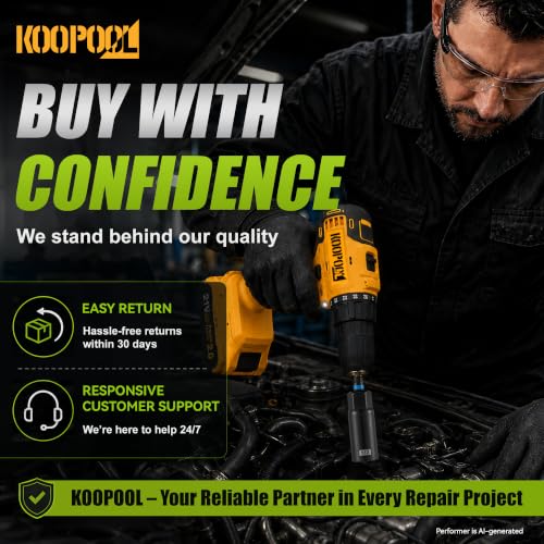 KOOPOOL Magnetic Nut Driver Set for Garage Car Repair & Home DIY Projects - color: 55pcs Assorted