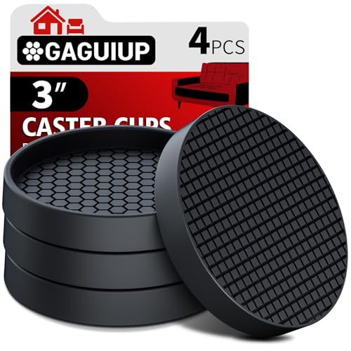 Non Slip Furniture Pads- 4PCS 3" Round Anti Skid Grippers Floor Protectors | Furniture Coasters for Hardwood Floors, Furniture Stopper to Prevent Sliding, Keep Bed, Couch, Table, Chair in Place, Black - size: 3" 4pcs Black