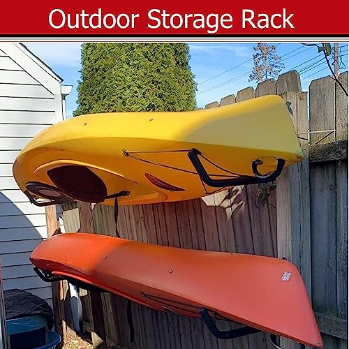 Kayak Storage Hooks, Wall Mount Garage Canoe Storage Hangers for Kayaks or Paddleboards, Heavy Duty Wall Rack - style: Load Capacity 100lbs