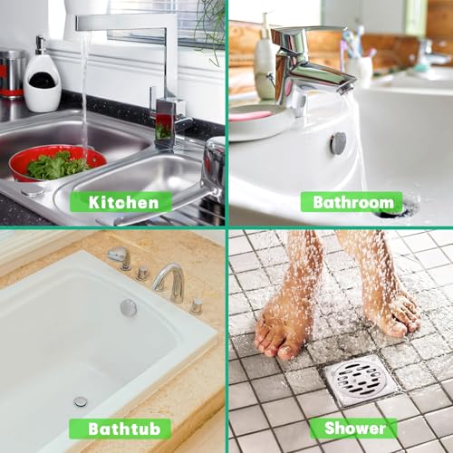 Drain Snake Hair Drain Clog Remover - 4 Pack Shower Sink Unclogger Tool - color: Green, style: 4 Pack