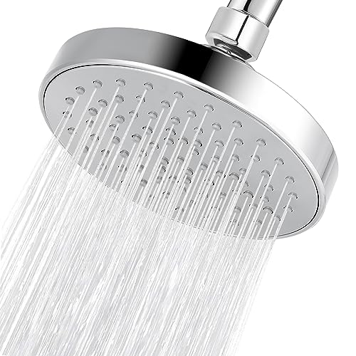 High Pressure Shower Head - 4.7“ Powerful Bathroom Pressure Boosting Rain Showerhead - Perfect Universal Replacement for Rainfall Shower Heads (Chrome) - style: 1 Pack Chrome