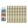 5/16 inch Cobalt Drill Bits (12Pcs), M35 HSS Metal Jobber Length Twist Drill Bit Set for Hard Metal, Stainless Steel, Iron, Copper, Aluminium, Brass, Plastic & Wood - style: 5/16 Inch
