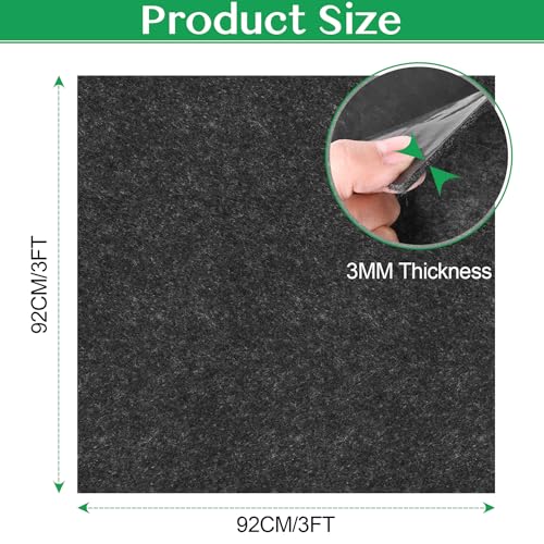 ToLanbbt Outdoor Storage Shed Floor Mat, 3 x 3 FT Waterproof Carport Mat, Washable Furniture Pad with Non Slip Backing for Dust, Oil, Protection, Storage Shed Not Included - size: 3 x 3 FT