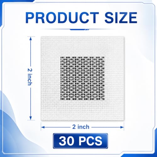 Blulu 30 Pcs 2 Inch Drywall Repair Kit Self Adhesive Mesh Drywall Patches - size: 2 Inch