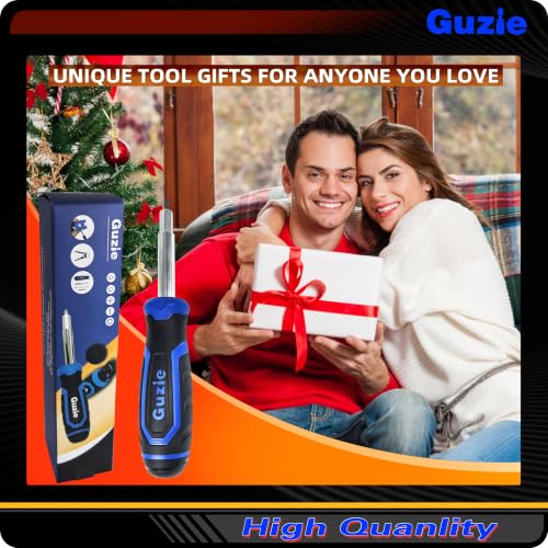 Guzie 12-in-1 Screwdriver/Nut Driver Set, 12 Bits/3 Nut Drivers
