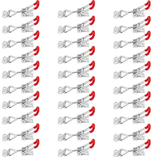 30 PCS 4001 Heavy Duty Quick Release Pull Latch Toggle Clamp, Clamps with 330 Lbs Holding Capacity for Cabinet Door Table Storage Box Home Office Factory - size: 30 Pack 4001