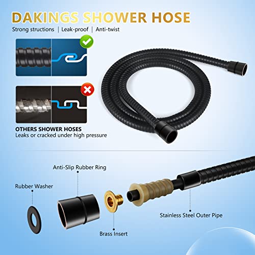 6 Spray Modes High Pressure Handheld Showerhead Set Upgraded - color: Oil Rubbed Bronze