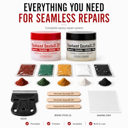 II29 Complete 4 oz. Stone Kit - Chips, Cracks, Rebuilds. EZ-Tint 5-Pack - size: 4 oz Kit