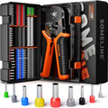 SOMELINE Ferrule Crimping Tool Kit, 24-8 AWG Crimper, 9 Sizes Wire Ferrules