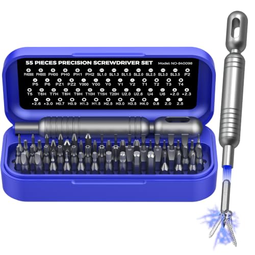 LIFEGOO 55-in-1 Precision Screwdriver Set Mini Magnetic Repair Tool Kit - color: Blue