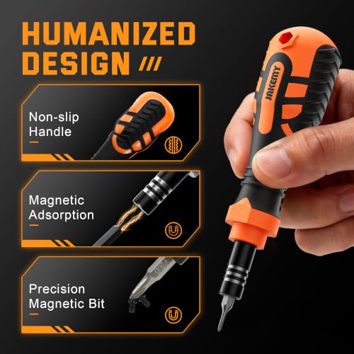 JAKEMY Portable Precision Screwdriver Set, 33 In 1 Mini Manual Screwdriver Set Include 30 Magnetic Screwdriver Bits, ESD Tweezer and Flexible Shaft for Computer, Phone, Watch, Eyeglass, PS5 - color: Jm-fo033