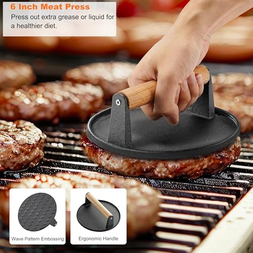 Grilljoy 38pcs Professional Griddle Accessories Kit for Blackstone, with Smash Burger Press, Extra Thick Griddle Spatula, Turner, Flipper - Flat Top Grill Accessories for Outdoor Grill