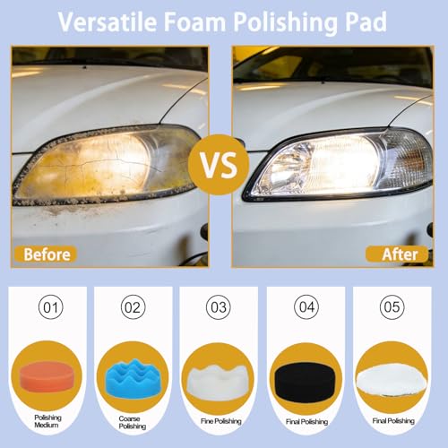 174 Pcs 3 Inch Sanding Discs,60-10000 Sanding Paper Drill Polishing Kit
