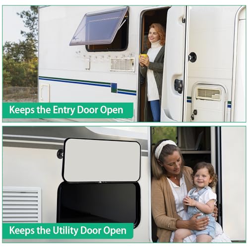 NiHome RV Magnetic Door Stop for Door Holding & Stopping 2PCS Black - color: Black-2PCS