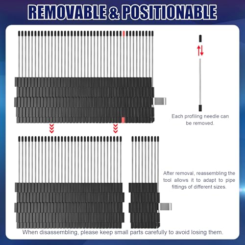 Yookeer Multi Surface Pipe Profiling Tool Cutting Template, 0-3" Pipe - size: 0-3" Pipe