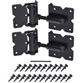 Self Closing Gate Hinges Heavy Duty, 90 Degree Adjustable, 2 Pcs - color: Black(1pcs)