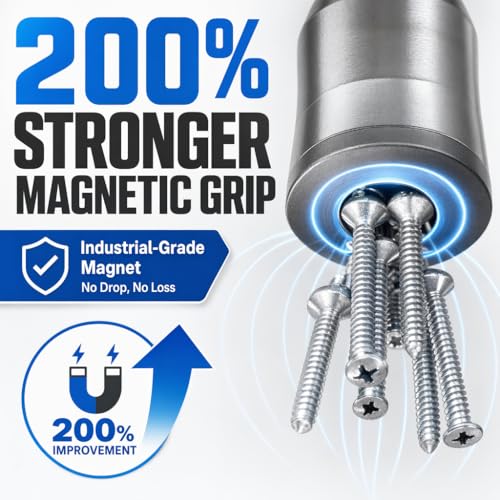 Magnetic Screw Holder Set, 3 Rings & 6 Double-Ended PH2 Bits