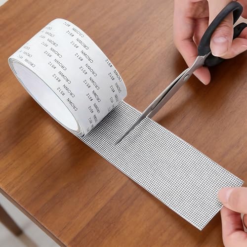 Fiberglass Screen Repair Tape, Strong Adhesive Waterproof Window Screen Repair Kit, Mesh Repair Patch for Screens, Doors, Tents & RVs