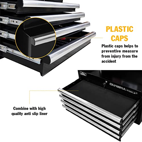 Olympia Tools 26-Inch 4-Drawer Portable Tool Chest Organizer Box, Black - size: 26-Inch Portable