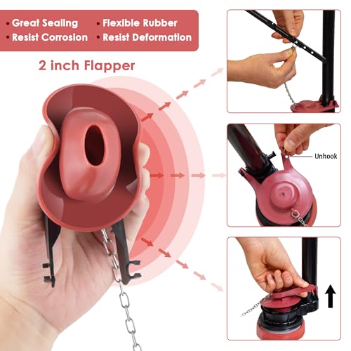 3 Sets Toilet Float Replacement Kit with 2 Inch Flapper Replacements
