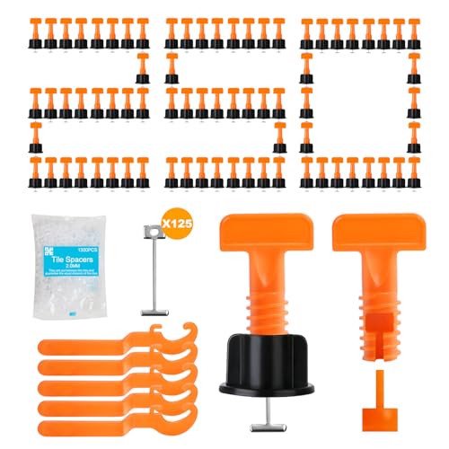 DGSL Tile Leveling System Kit with 250Pcs Tile Leveler 1.5mm - size: 250PCS