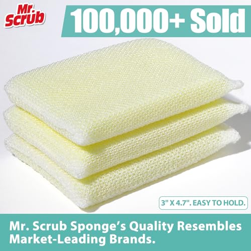 Sponges Kitchen Scrub Dish Sponge Scouring Pad, 96 Pads Cleaning Brush Dishwasher Soap Supplies, Dishwashing Dinnerware Towels Sink Pan Pot Cloth Rags Holder Bathroom Bathtub - size: 96 Pack
