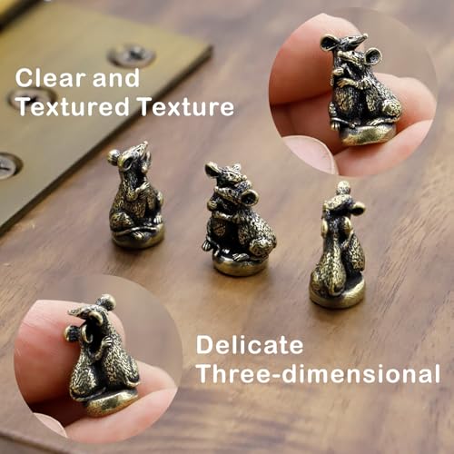Hinge Head Mouse Couple, Hinge Decorative Topper, Miniature Magnetic Figurine Door Decor, Whimsical Quirky Home Decor, Animal Lover Gift, Cute Mouse Couple Decor (3 per Set)