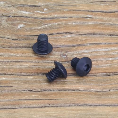 105 Pieces M4 x 5mm Button Head Socket Cap Screws, Thread Pitch 0.7mm, Sutemribor M4 Black Screws, 10.9 Grade Alloy Steel, Black Oxide Finish, Fully Threaded - size: M4 x 5mm, style: Button Head