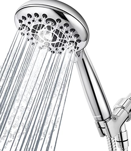 6 Spray Modes High Pressure Handheld Showerhead Set Upgraded - color: ‎Premium Chrome