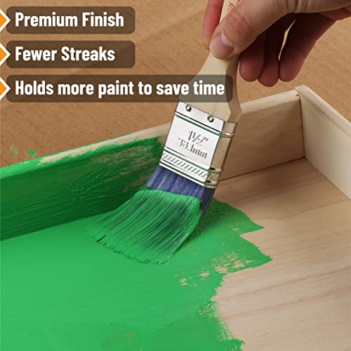 Bates 3-Inch Angle Paint Brushes (36 Pack) - Treated Wood Handle, Perfect for Walls & Furniture - color: Wood Handle Angle, size: 36 Pack, 3"
