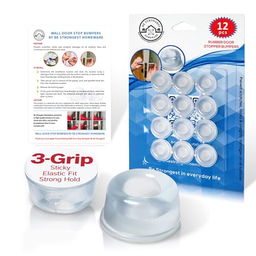 Door Bumpers for Walls - Small Size Rubber Bumpers - Clear Door Stoppers