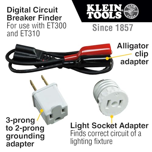 Klein Tools ET310KIT AC Circuit Breaker Finder Kit, Electric Tester, GFCI Tester, Leads, Adapters and Case - size: 3-Piece Kit