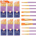 ESRICH 60PCS Paint Brushes, Paint Brush for Acrylic Painting - color: Purple, size: 60