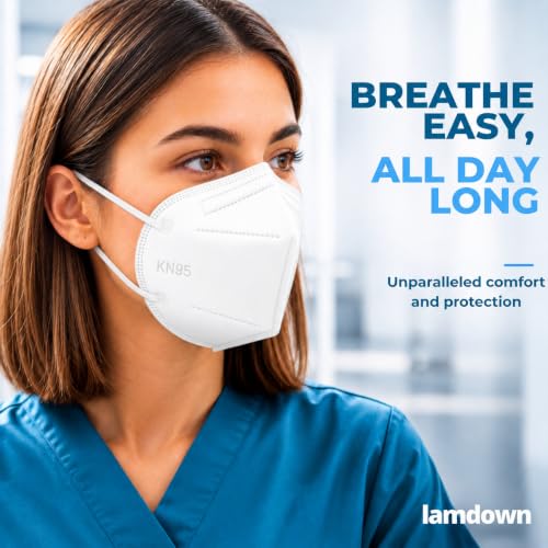 (50-Pack) KN95 Face Masks, Individually Wrapped, Premium Disposable Dust Mask, White - color: 50 Masks (White)