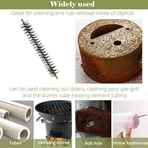 Utoolmart Steel Wire Cleaning Brush, Spiral Power Tube Cleaning Tool, Bottle Brush, 0.6-inch Diameter 12-inch Length, 10pcs - color: 10pcs, size: 1.5cm