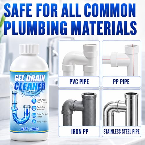 Gel Drain Cleaner Clog Remover, 300g Each, 2 Pack