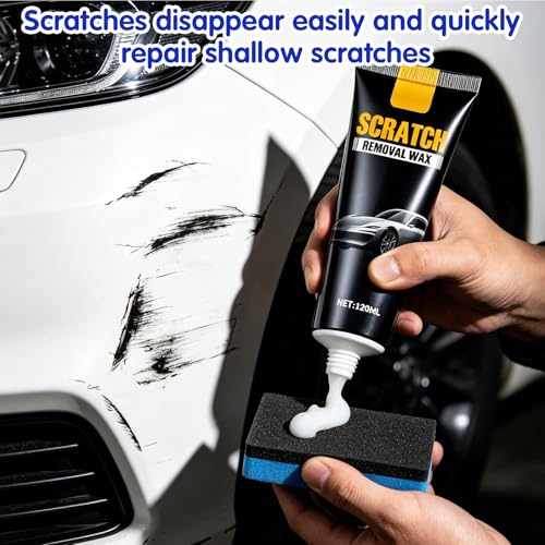 2PCS Car Scratch Repair Paste, Scratch Remover for Vehicles,Scratch Removal Wax for Vehicles, Deep Scratch Repair Kit for Cars with Wipe and Sponge