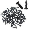 100PCS M3x12mm Black Phillips Flat Head Wood Screws Carbon Steel Self-Tapping Fasteners for Indoor Furniture Woodworking DIY Projects Cabinet Assembly Hardware - size: M3x12mm