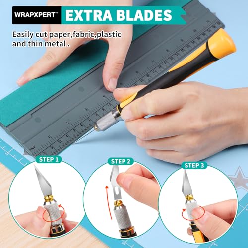 WRAPXPERT Wallpaper Smoothing Tool,Wallpaper Tools Included Felt Squeegee,Craft Knife,Wallpaper Brush,Wallpaper Scraper Tool for Peel and Stick Wallpaper,Window Tint Film,Wallpaper Adhesive - color: 03 Pro Kit